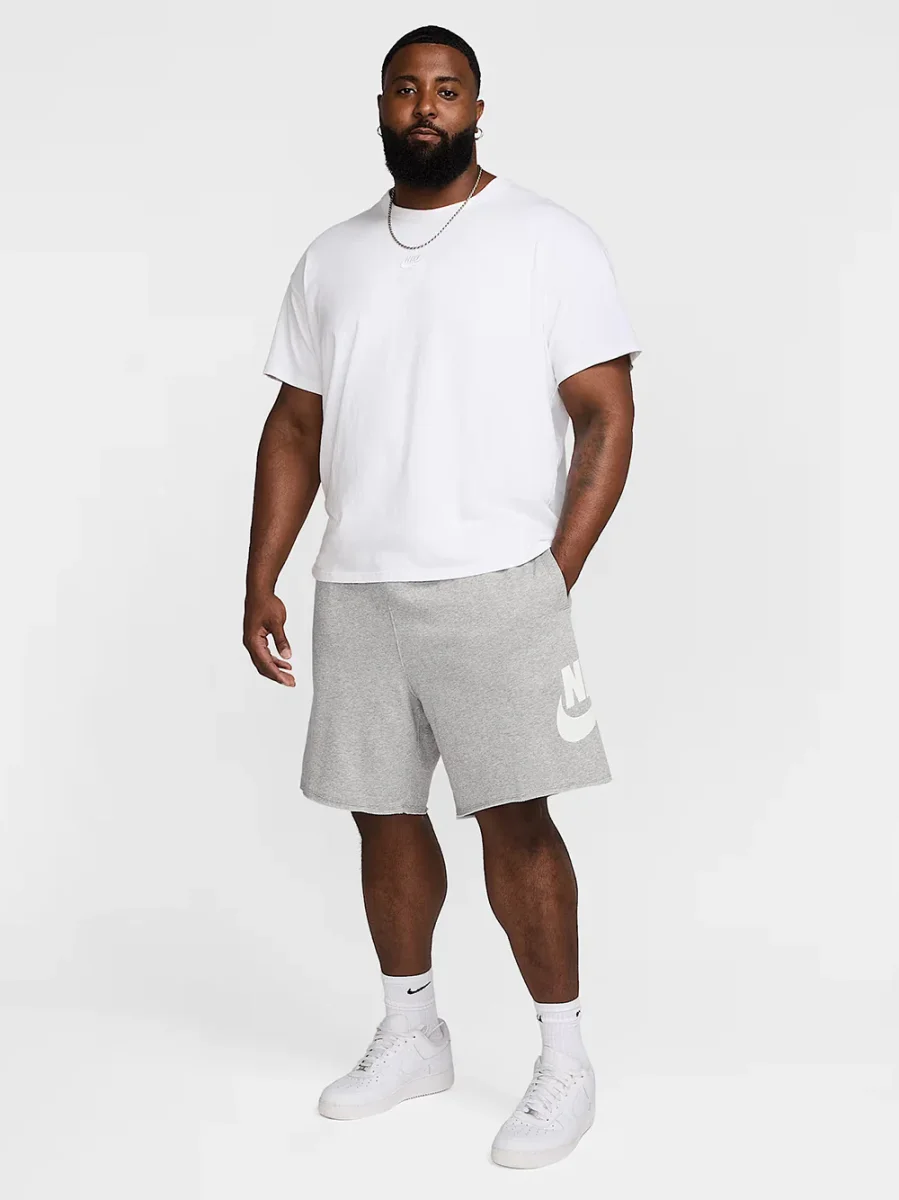 Short Nike Club Alumni in felpa garzata Grigio con Big logo FQ4950-063 - immagine 7