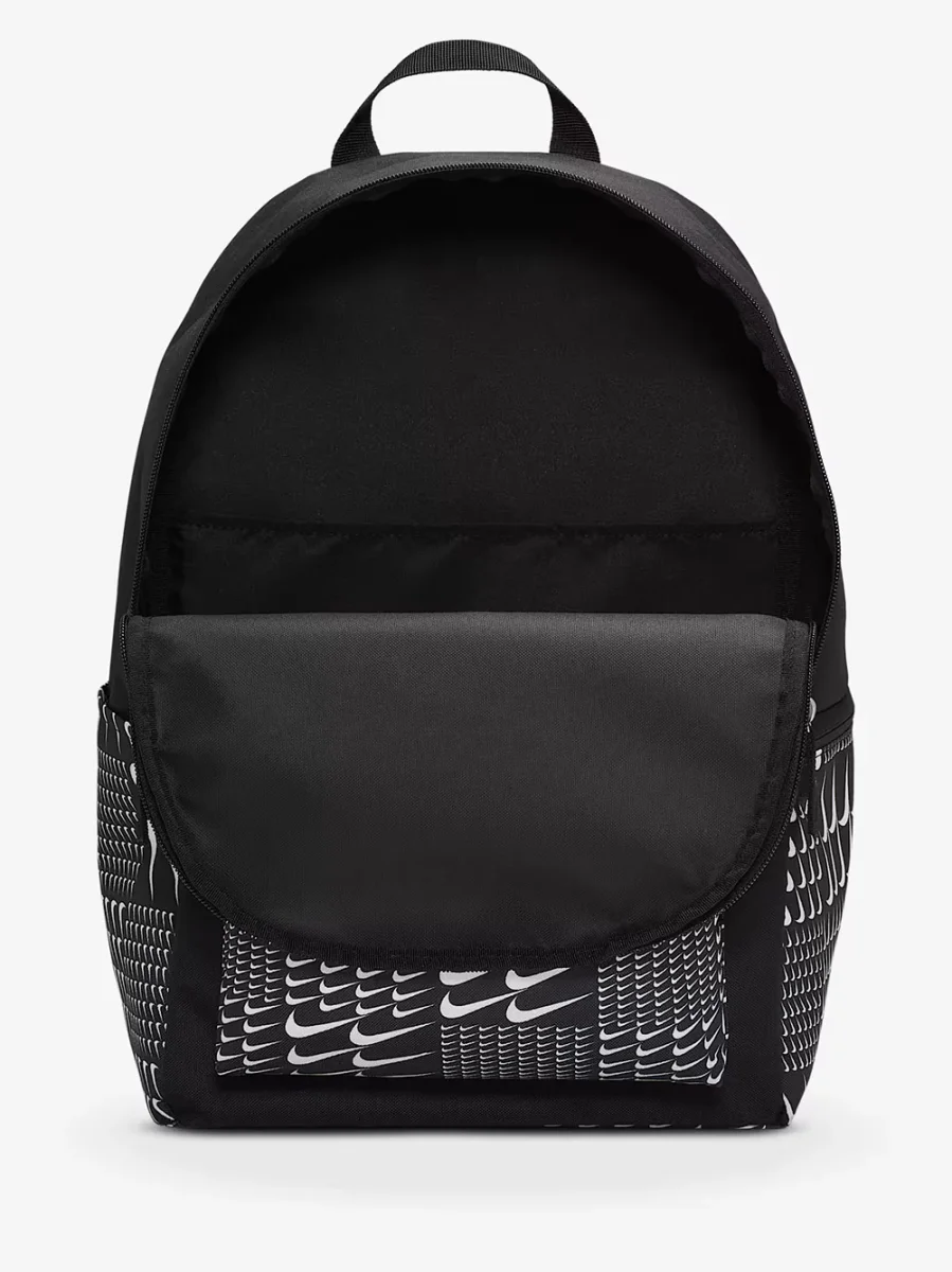 Zaino Nike Heritage Swoosh in Nylon Nero e Bianco HM4414-010 - immagine 5