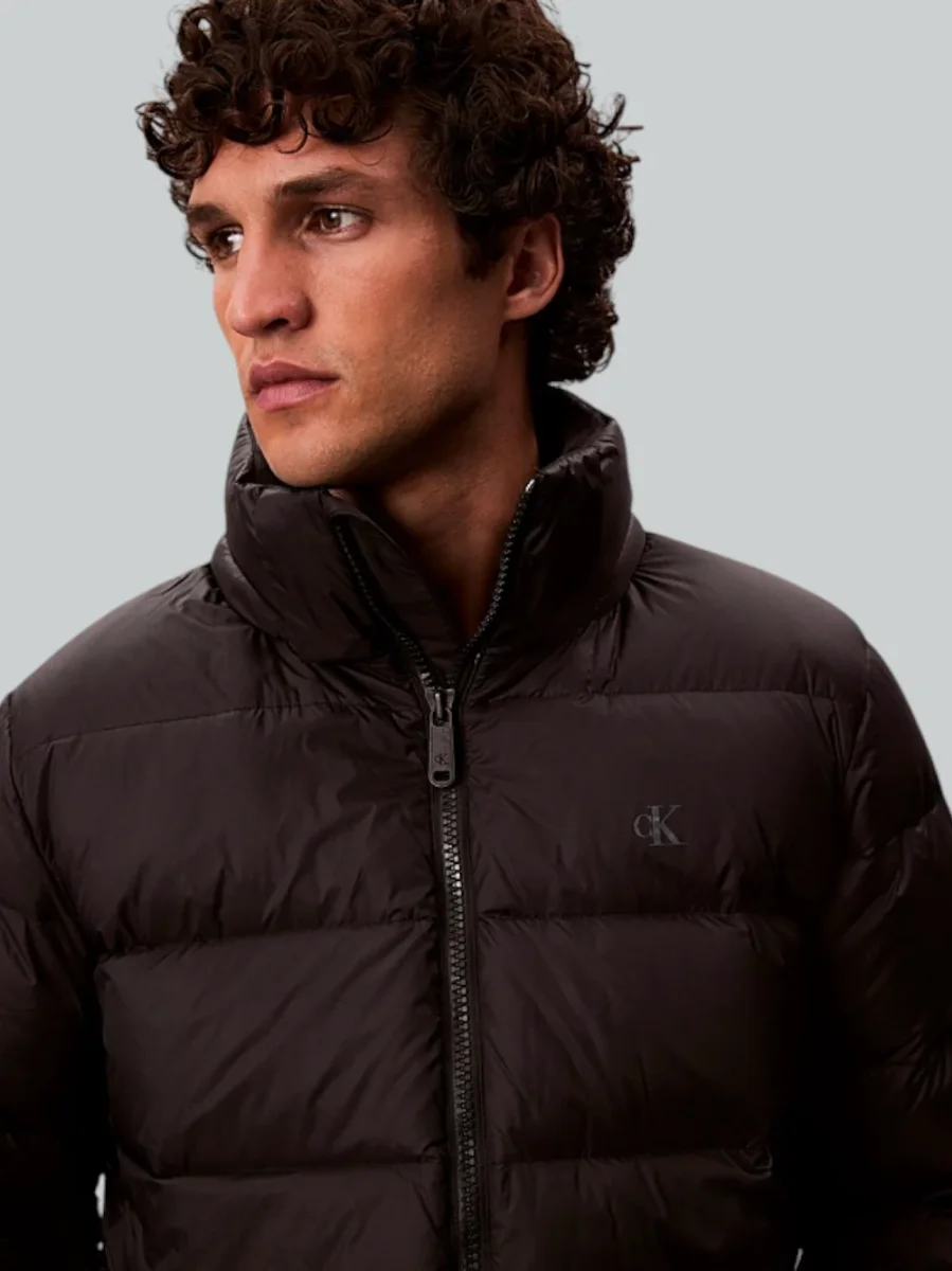 Piumino Calvin Klein Nero con Cappuccio e Piuma Puffer LV04RC518G-UB1 - immagine 4